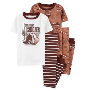 Carter’s Boys Desert Camping Dog Stripe Shirt and Pants Pajamas